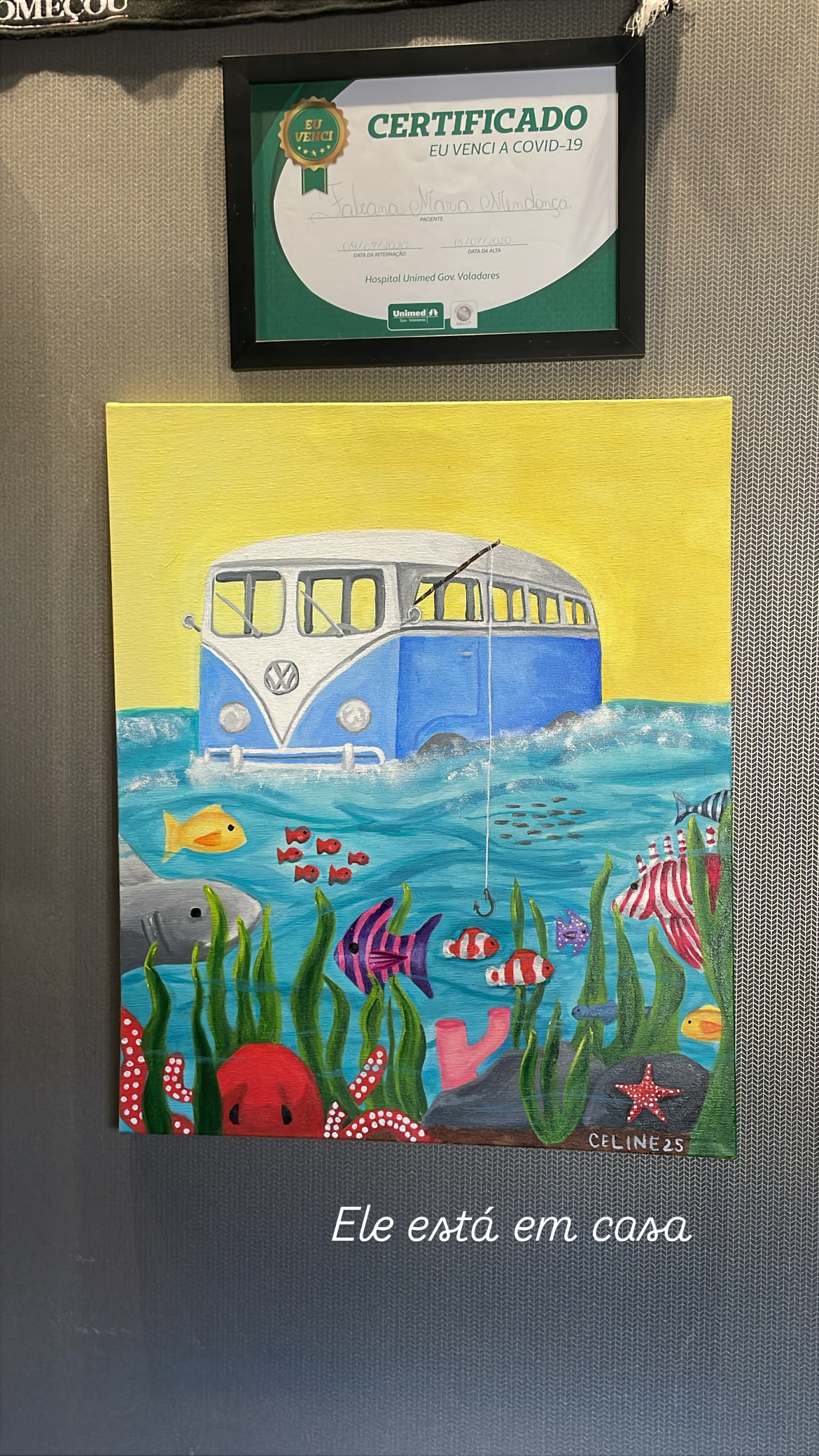 Underwater VW bus painting